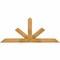 Ekena Millwork Saratoga Rough Sawn Timber Gable Bracket, Western Red Cedar, 60"W x 25"H x 4"D x 4"F, 10/12 Pitch GBW060X25X0404SAR00RWR - alternate 1